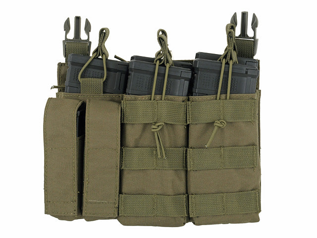 Buckle Up Triple 5.56/Pistol Pouch Panel - Olive