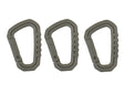 Nylon carabiner Set - FOLIAGE GREEN -3pcs
