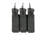 Triple Elastic Pistol Magazine Pouch Laser-cut