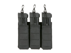 Triple Elastic Pistol Magazine Pouch Laser-cut