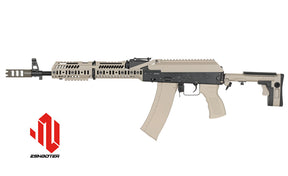CM.113A AK-74 Taktisk Riffel Replica med Eshooter ETU, GEN-2 - Tan
