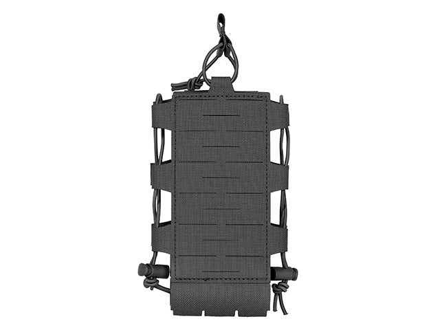 Laser Cut Radio / Bottle Pouch with Adjustable Shockcord - Black