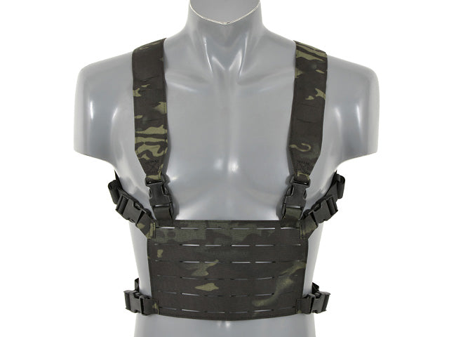 Lightweight Laser-Cut Chest Rig - Multicamo Black