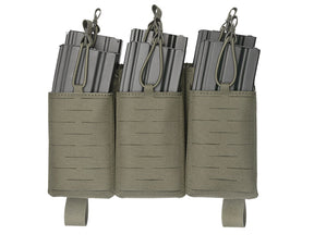 Laser-Cut Buckle Up Panel for 6 AR15 / AK Magazines - Ranger Green