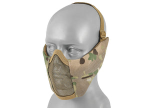 Low-Profile Mesh Mask with Cheek and Ear Protection type A - Multicamo