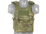 QRF Plate Carrier Laser-Cut Buckle Up with AR15/AK Magazine Pouch - Multicamo Tropic