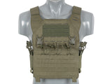 Recon Plate Carrier Laser-Cut Buckle Up Vest with AR15/AK Magazine Pouch - Ranger Green