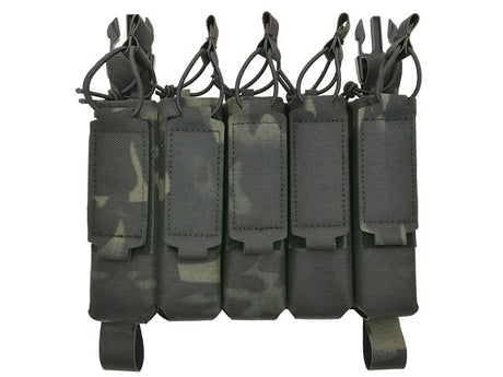 MP5 5-Magazine Pouch, Buckle-Up, Laser-Cut - Multicamo Black