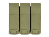 Triple Laser-Cut Pistol Magazine Pouch with Flap