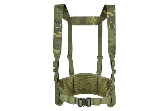 Patrol Tactical Belt with Suspenders MOLLE, Laser Cut - Multicamo Tropic
