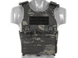 QRF Plate Carrier Laser-Cut Buckle Up with AR15/AK Magazine Pouch - Multicamo Black