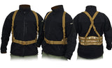 Padded patrol belt with suspenders - multicamo