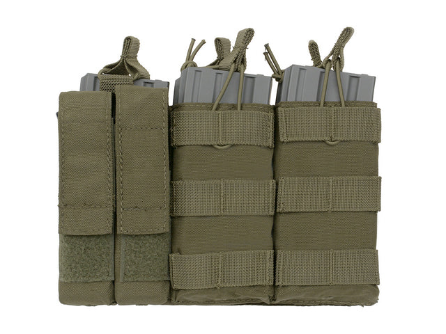 Triple 5.56 Mag/Pistol Pouch Panel (5 plus 2)