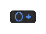 Laser Cut 0+ Blood Type Patch - Blue