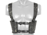 Chest Rig with Two Pouches for 6 AR / AK Magazines, Laser Cut - Multicamo Black
