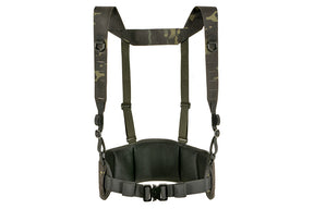 Patrol Tactical Belt with Suspenders MOLLE, Laser Cut - Multicamo Black
