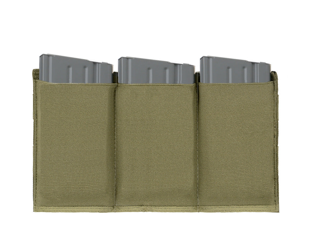 Elastic Triple SR25/M14/SCAR-H Magazine Pouch - Olive