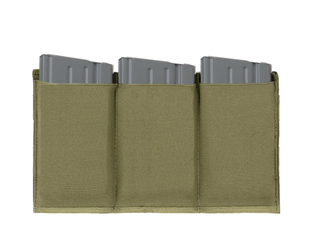 Elastic Triple SR25/M14/SCAR-H Magazine Pouch - Olive