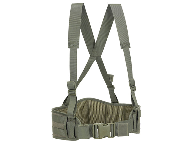 Padded patrol belt with suspenders