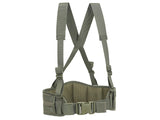 Padded patrol belt with suspenders