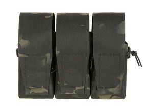 Triple Pouch for 6 AR15 Magazines, Laser Cut - Multicamo Black