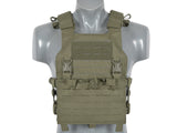 Assault Plate Carrier Vest, Buckle-Up with AR15/AK Magazine Pouch Laser-Cut - Ranger Green