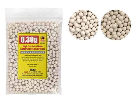 High Precision Made 0.30g BB Pellets (1000 rounds, Bag)