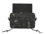 Two-Pocket Utility Pouch with Mounting Panel, Laser Cut - Multicamo Black