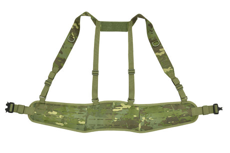 Patrol Tactical Belt with Suspenders MOLLE, Laser Cut - Multicamo Tropic