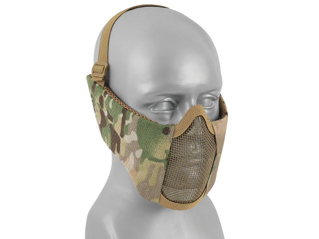 Low-Profile Mesh Mask with Cheek and Ear Protection type A - Multicamo