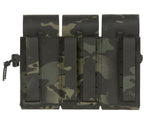 Triple Pouch for 6 AR15 Magazines, Laser Cut - Multicamo Black