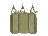 Triple Elastic Pistol Magazine Pouch Laser-cut