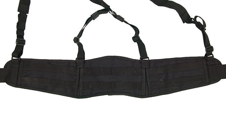 Padded patrol belt with suspenders