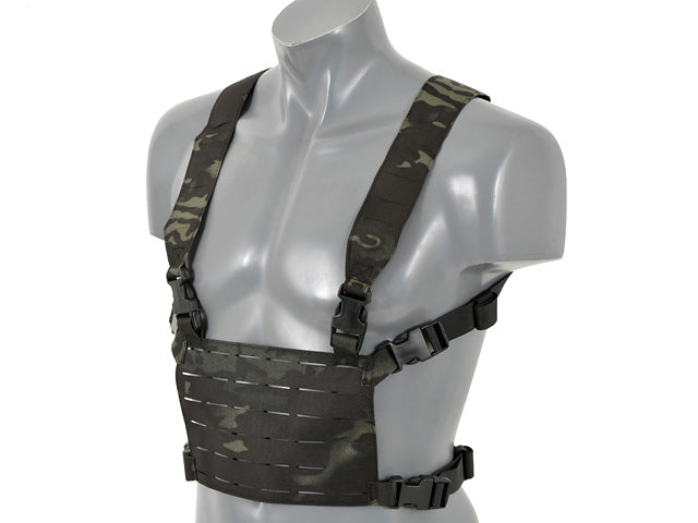 Lightweight Laser-Cut Chest Rig - Multicamo Black
