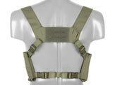 Chest rig with two pouches for 6 ar/ak magazines, laser cut - Olive