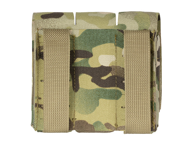 Triple Laser-Cut Pistol Magazine Pouch with Flap - Multicamo