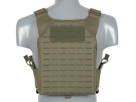 Recon Plate Carrier Laser-Cut Buckle Up Vest with AR15/AK Magazine Pouch - Ranger Green