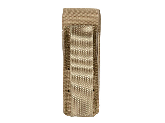 Single Laser-Cut Pistol Magazine Pouch with Flap - Coyote