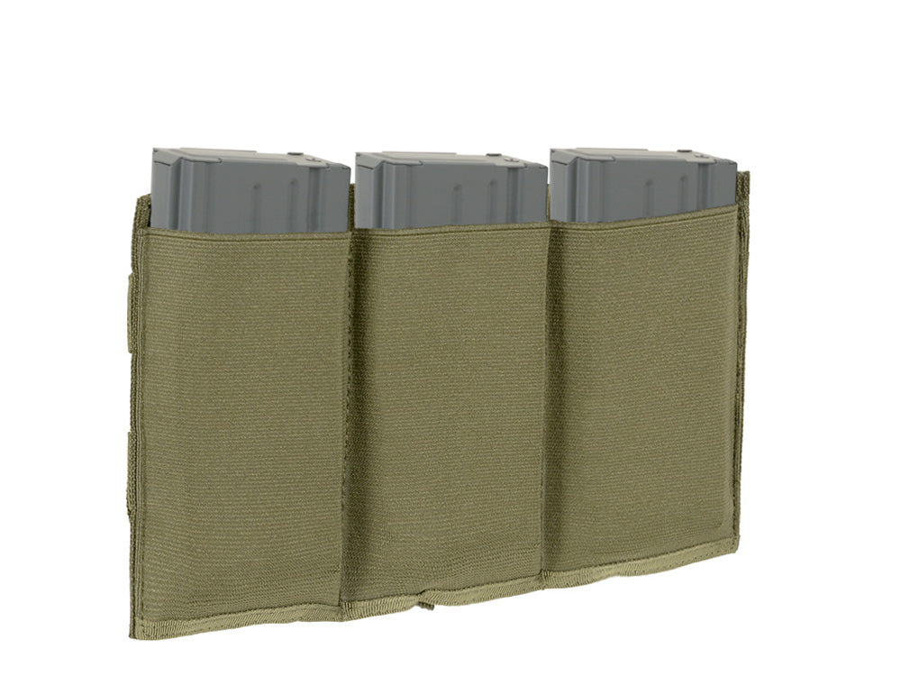 Elastic Triple SR25/M14/SCAR-H Magazine Pouch - Olive