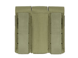 Triple Laser-Cut Pistol Magazine Pouch with Flap