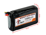 Batteri LiPo 1300mAh 11,1V 20C - Deans