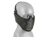 Low-Profile Mesh Mask with Cheek and Ear Protection type A - Multicamo Black