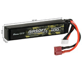 Gens Ace 25C 1100mAh 3S1P 11.1V Airsoft LiPo Batteri T-Plug