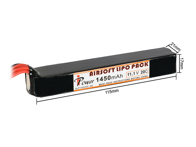 Batteri LiPo 1450mAh 11,1V 20C