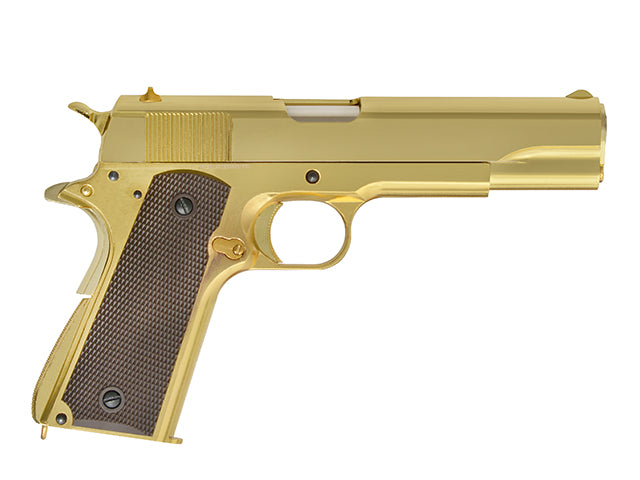 1911 pistol replica with Gas Blowback (GBB) - Gold