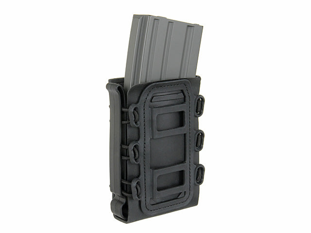 Soft Shell Rifle 5,56 Mag Pouch with MOLLE Clips - Black
