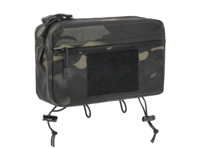 Two-Pocket Utility Pouch with Mounting Panel, Laser Cut - Multicamo Black
