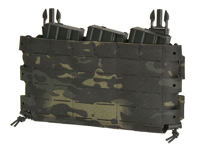 Buckle-up COMPACT Panel - insert for 3 magazines, MOLLE Laser Cut - Multicam Black