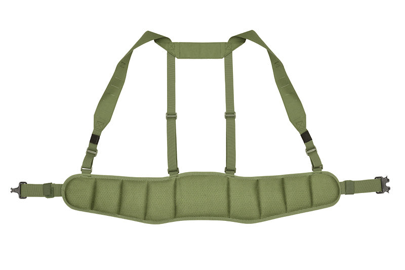 Patrol Tactical Belt with Suspenders MOLLE, Laser Cut