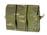 Triple Pouch for 6 AR15 Magazines, Laser Cut - Multicamo Tropic